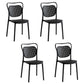 Scandinavian Design Plastic Dining Armless Chairs for Home Open Back Side Chair Black 4 Piece Set Clearhalo ' kitchen&dining_furn' 'Dining Chairs' 'Dining Tables & Seating' 'dining_chair' 'furn' 'furn_dining_chair' 'Furniture' 'furniture_dining_chair' 'Kitchen & Dining Furniture' 'kitchen' 4666242