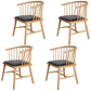 Modern Style Windsor Back Chair Dining Arm Chairs with Wooden Legs for Kitchen Natural Wood Black 4 Piece Set Clearhalo ' kitchen&dining_furn' 'Dining Chairs' 'Dining Tables & Seating' 'dining_chair' 'furn' 'furn_dining_chair' 'Furniture' 'furniture_dining_chair' 'Kitchen & Dining Furniture' 'kitchen' 4666254