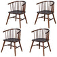 Modern Style Windsor Back Chair Dining Arm Chairs with Wooden Legs for Kitchen Walnut 4 Piece Set Clearhalo ' kitchen&dining_furn' 'Dining Chairs' 'Dining Tables & Seating' 'dining_chair' 'furn' 'furn_dining_chair' 'Furniture' 'furniture_dining_chair' 'Kitchen & Dining Furniture' 'kitchen' 4666272