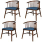 Modern Style Windsor Back Chair Dining Arm Chairs with Wooden Legs for Kitchen Navy 4 Piece Set Clearhalo ' kitchen&dining_furn' 'Dining Chairs' 'Dining Tables & Seating' 'dining_chair' 'furn' 'furn_dining_chair' 'Furniture' 'furniture_dining_chair' 'Kitchen & Dining Furniture' 'kitchen' 4666282