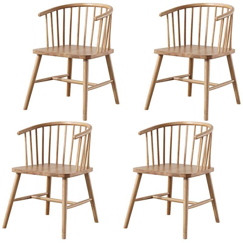 Modern Style Windsor Back Chair Dining Arm Chairs with Wooden Legs for Kitchen Wood 4 Piece Set Clearhalo ' kitchen&dining_furn' 'Dining Chairs' 'Dining Tables & Seating' 'dining_chair' 'furn' 'furn_dining_chair' 'Furniture' 'furniture_dining_chair' 'Kitchen & Dining Furniture' 'kitchen' 4666285