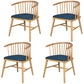 Modern Style Windsor Back Chair Dining Arm Chairs with Wooden Legs for Kitchen Dark Blue 4 Piece Set Clearhalo ' kitchen&dining_furn' 'Dining Chairs' 'Dining Tables & Seating' 'dining_chair' 'furn' 'furn_dining_chair' 'Furniture' 'furniture_dining_chair' 'Kitchen & Dining Furniture' 'kitchen' 4666288