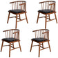 Modern Style Windsor Back Chair Dining Arm Chairs with Wooden Legs for Kitchen Black 4 Piece Set Clearhalo ' kitchen&dining_furn' 'Dining Chairs' 'Dining Tables & Seating' 'dining_chair' 'furn' 'furn_dining_chair' 'Furniture' 'furniture_dining_chair' 'Kitchen & Dining Furniture' 'kitchen' 4666291