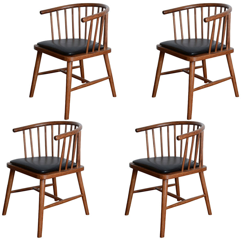Modern Style Windsor Back Chair Dining Arm Chairs with Wooden Legs for Kitchen Black 4 Piece Set Clearhalo ' kitchen&dining_furn' 'Dining Chairs' 'Dining Tables & Seating' 'dining_chair' 'furn' 'furn_dining_chair' 'Furniture' 'furniture_dining_chair' 'Kitchen & Dining Furniture' 'kitchen' 4666291