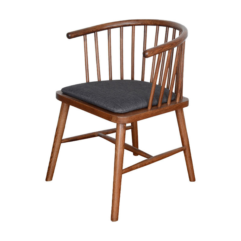 Modern Style Windsor Back Chair Dining Arm Chairs with Wooden Legs for Kitchen Dark Gray 1 Piece Clearhalo ' kitchen&dining_furn' 'Dining Chairs' 'Dining Tables & Seating' 'dining_chair' 'furn' 'furn_dining_chair' 'Furniture' 'furniture_dining_chair' 'Kitchen & Dining Furniture' 'kitchen' 4666292