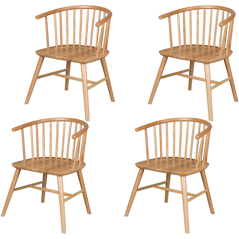 Modern Style Windsor Back Chair Dining Arm Chairs with Wooden Legs for Kitchen Natural 4 Piece Set Clearhalo ' kitchen&dining_furn' 'Dining Chairs' 'Dining Tables & Seating' 'dining_chair' 'furn' 'furn_dining_chair' 'Furniture' 'furniture_dining_chair' 'Kitchen & Dining Furniture' 'kitchen' 4666300