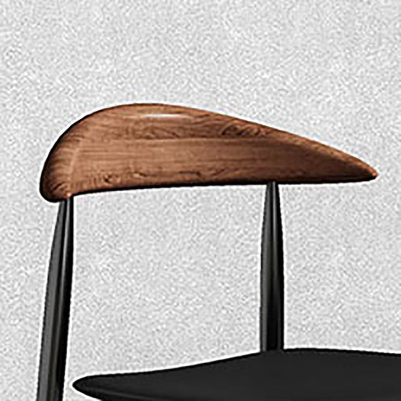 Industrial Style Leather Dining Side Chair Open Back Dining Side Chair Clearhalo ' kitchen&dining_furn' 'Dining Chairs' 'Dining Tables & Seating' 'dining_chair' 'furn' 'furn_dining_chair' 'Furniture' 'furniture_dining_chair' 'Kitchen & Dining Furniture' 'kitchen' 4666320