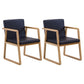 Modern Style Chairs Dining Arm Chair with Wooden Legs for Kitchen Black 2 Piece Set Clearhalo ' kitchen&dining_furn' 'Dining Chairs' 'Dining Tables & Seating' 'dining_chair' 'furn' 'furn_dining_chair' 'Furniture' 'furniture_dining_chair' 'Kitchen & Dining Furniture' 'kitchen' 4666332