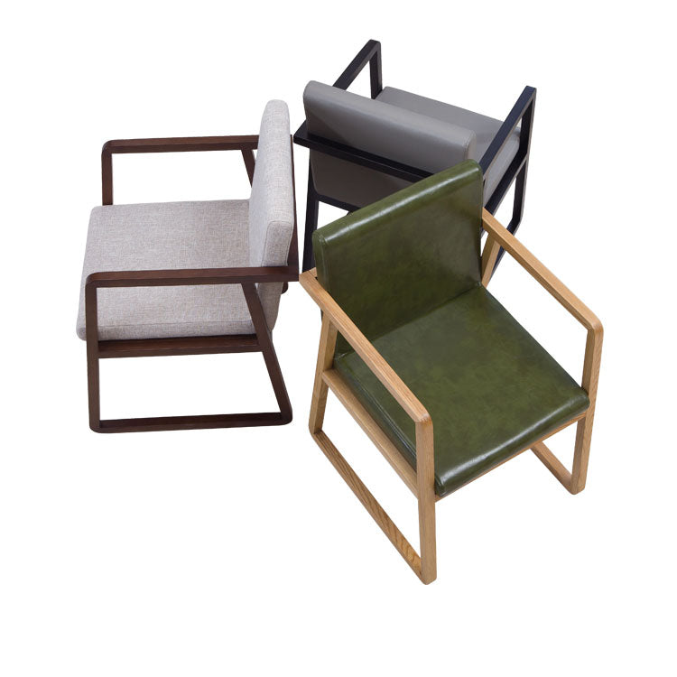 Modern Style Chairs Dining Arm Chair with Wooden Legs for Kitchen Clearhalo ' kitchen&dining_furn' 'Dining Chairs' 'Dining Tables & Seating' 'dining_chair' 'furn' 'furn_dining_chair' 'Furniture' 'furniture_dining_chair' 'Kitchen & Dining Furniture' 'kitchen' 4666336