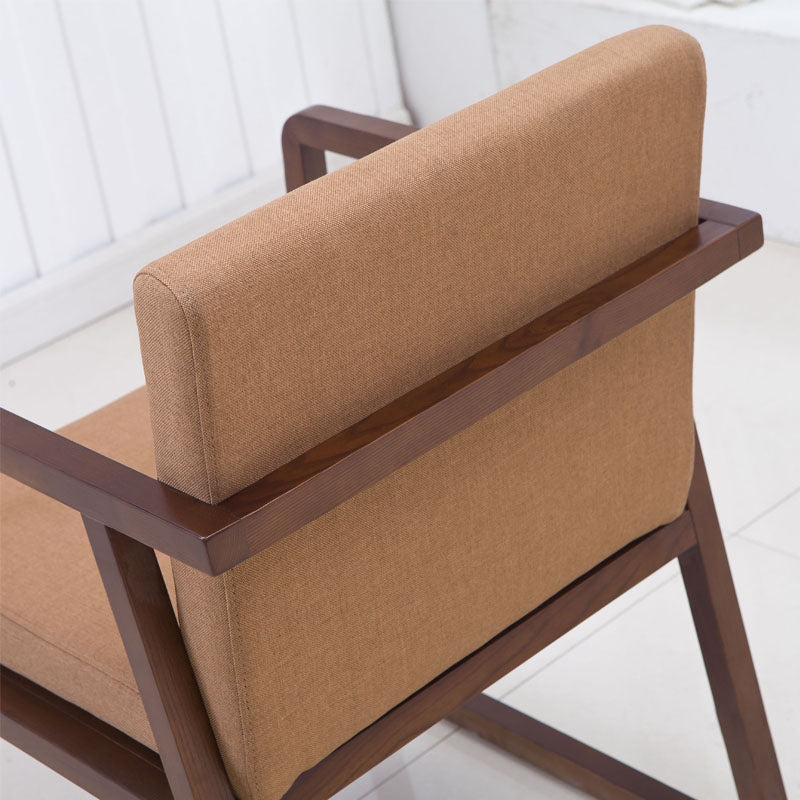 Modern Style Chairs Dining Arm Chair with Wooden Legs for Kitchen Clearhalo ' kitchen&dining_furn' 'Dining Chairs' 'Dining Tables & Seating' 'dining_chair' 'furn' 'furn_dining_chair' 'Furniture' 'furniture_dining_chair' 'Kitchen & Dining Furniture' 'kitchen' 4666344