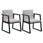 Modern Style Chairs Dining Arm Chair with Wooden Legs for Kitchen Dark Gray-White 2 Piece Set Clearhalo ' kitchen&dining_furn' 'Dining Chairs' 'Dining Tables & Seating' 'dining_chair' 'furn' 'furn_dining_chair' 'Furniture' 'furniture_dining_chair' 'Kitchen & Dining Furniture' 'kitchen' 4666345