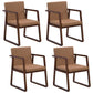 Modern Style Chairs Dining Arm Chair with Wooden Legs for Kitchen Light Brown 4 Piece Set Clearhalo ' kitchen&dining_furn' 'Dining Chairs' 'Dining Tables & Seating' 'dining_chair' 'furn' 'furn_dining_chair' 'Furniture' 'furniture_dining_chair' 'Kitchen & Dining Furniture' 'kitchen' 4666356