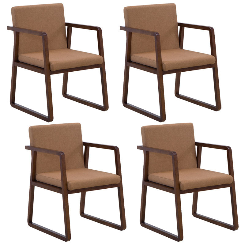 Modern Style Chairs Dining Arm Chair with Wooden Legs for Kitchen Light Brown 4 Piece Set Clearhalo ' kitchen&dining_furn' 'Dining Chairs' 'Dining Tables & Seating' 'dining_chair' 'furn' 'furn_dining_chair' 'Furniture' 'furniture_dining_chair' 'Kitchen & Dining Furniture' 'kitchen' 4666356