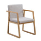 Modern Style Chairs Dining Arm Chair with Wooden Legs for Kitchen Light Gray-White 1 Piece Clearhalo ' kitchen&dining_furn' 'Dining Chairs' 'Dining Tables & Seating' 'dining_chair' 'furn' 'furn_dining_chair' 'Furniture' 'furniture_dining_chair' 'Kitchen & Dining Furniture' 'kitchen' 4666357
