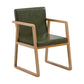 Modern Style Chairs Dining Arm Chair with Wooden Legs for Kitchen Dark Green 1 Piece Clearhalo ' kitchen&dining_furn' 'Dining Chairs' 'Dining Tables & Seating' 'dining_chair' 'furn' 'furn_dining_chair' 'Furniture' 'furniture_dining_chair' 'Kitchen & Dining Furniture' 'kitchen' 4666360