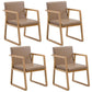 Modern Style Chairs Dining Arm Chair with Wooden Legs for Kitchen Light Khaki 4 Piece Set Clearhalo ' kitchen&dining_furn' 'Dining Chairs' 'Dining Tables & Seating' 'dining_chair' 'furn' 'furn_dining_chair' 'Furniture' 'furniture_dining_chair' 'Kitchen & Dining Furniture' 'kitchen' 4666365