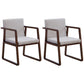 Modern Style Chairs Dining Arm Chair with Wooden Legs for Kitchen Gray-White 2 Piece Set Clearhalo ' kitchen&dining_furn' 'Dining Chairs' 'Dining Tables & Seating' 'dining_chair' 'furn' 'furn_dining_chair' 'Furniture' 'furniture_dining_chair' 'Kitchen & Dining Furniture' 'kitchen' 4666370