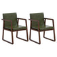Modern Style Chairs Dining Arm Chair with Wooden Legs for Kitchen Blackish Green 2 Piece Set Clearhalo ' kitchen&dining_furn' 'Dining Chairs' 'Dining Tables & Seating' 'dining_chair' 'furn' 'furn_dining_chair' 'Furniture' 'furniture_dining_chair' 'Kitchen & Dining Furniture' 'kitchen' 4666373