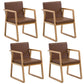 Modern Style Chairs Dining Arm Chair with Wooden Legs for Kitchen Dark Brown 4 Piece Set Clearhalo ' kitchen&dining_furn' 'Dining Chairs' 'Dining Tables & Seating' 'dining_chair' 'furn' 'furn_dining_chair' 'Furniture' 'furniture_dining_chair' 'Kitchen & Dining Furniture' 'kitchen' 4666380