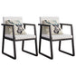 Modern Style Chairs Dining Arm Chair with Wooden Legs for Kitchen Black White 2 Piece Set Clearhalo ' kitchen&dining_furn' 'Dining Chairs' 'Dining Tables & Seating' 'dining_chair' 'furn' 'furn_dining_chair' 'Furniture' 'furniture_dining_chair' 'Kitchen & Dining Furniture' 'kitchen' 4666385