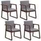 Modern Style Chairs Dining Arm Chair with Wooden Legs for Kitchen Grey 4 Piece Set Clearhalo ' kitchen&dining_furn' 'Dining Chairs' 'Dining Tables & Seating' 'dining_chair' 'furn' 'furn_dining_chair' 'Furniture' 'furniture_dining_chair' 'Kitchen & Dining Furniture' 'kitchen' 4666389