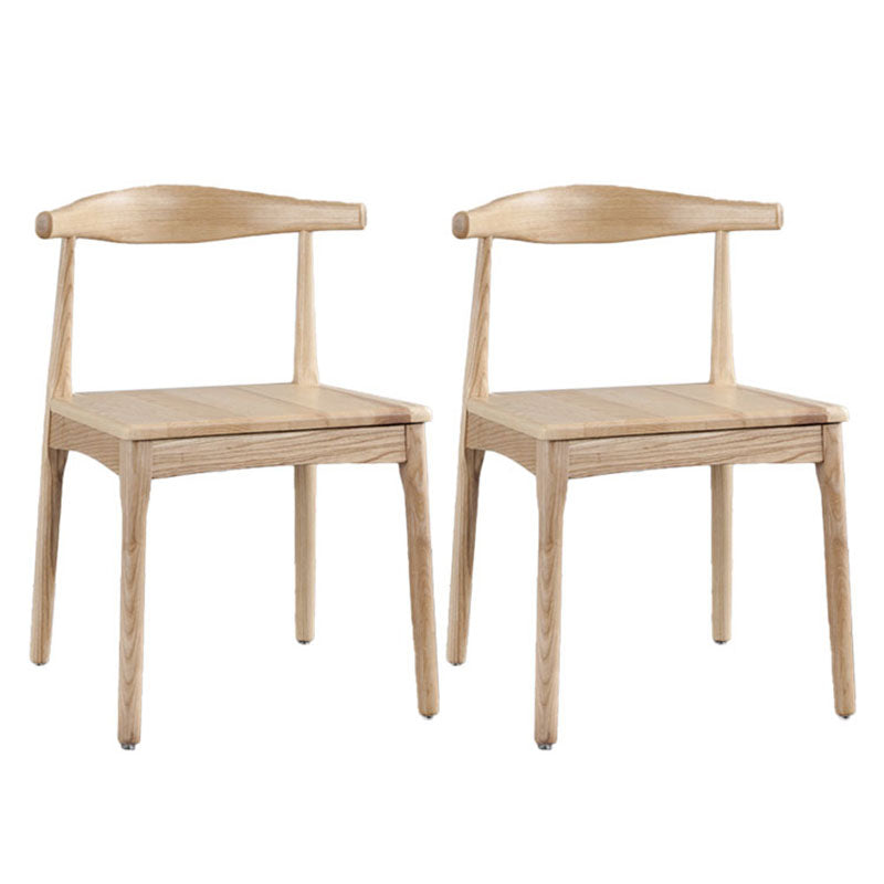 Industrial Style Open Back Side Chair for Kitchen Armless Wood Dining Side Chair Wood 2 Piece Set Clearhalo ' kitchen&dining_furn' 'Dining Chairs' 'Dining Tables & Seating' 'dining_chair' 'furn' 'furn_dining_chair' 'Furniture' 'furniture_dining_chair' 'Kitchen & Dining Furniture' 'kitchen' 4666394