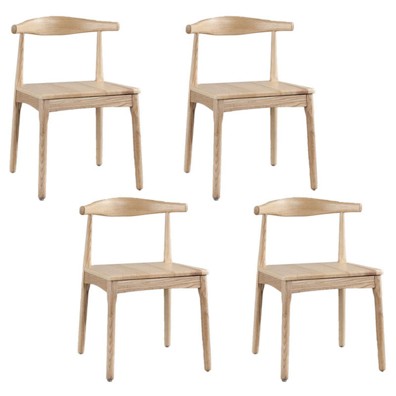 Industrial Style Open Back Side Chair for Kitchen Armless Wood Dining Side Chair Wood 4 Piece Set Clearhalo ' kitchen&dining_furn' 'Dining Chairs' 'Dining Tables & Seating' 'dining_chair' 'furn' 'furn_dining_chair' 'Furniture' 'furniture_dining_chair' 'Kitchen & Dining Furniture' 'kitchen' 4666396