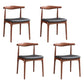 Industrial Style Open Back Side Chair for Kitchen Armless Wood Dining Side Chair Walnut Multi Color 4 Piece Set Clearhalo ' kitchen&dining_furn' 'Dining Chairs' 'Dining Tables & Seating' 'dining_chair' 'furn' 'furn_dining_chair' 'Furniture' 'furniture_dining_chair' 'Kitchen & Dining Furniture' 'kitchen' 4666402
