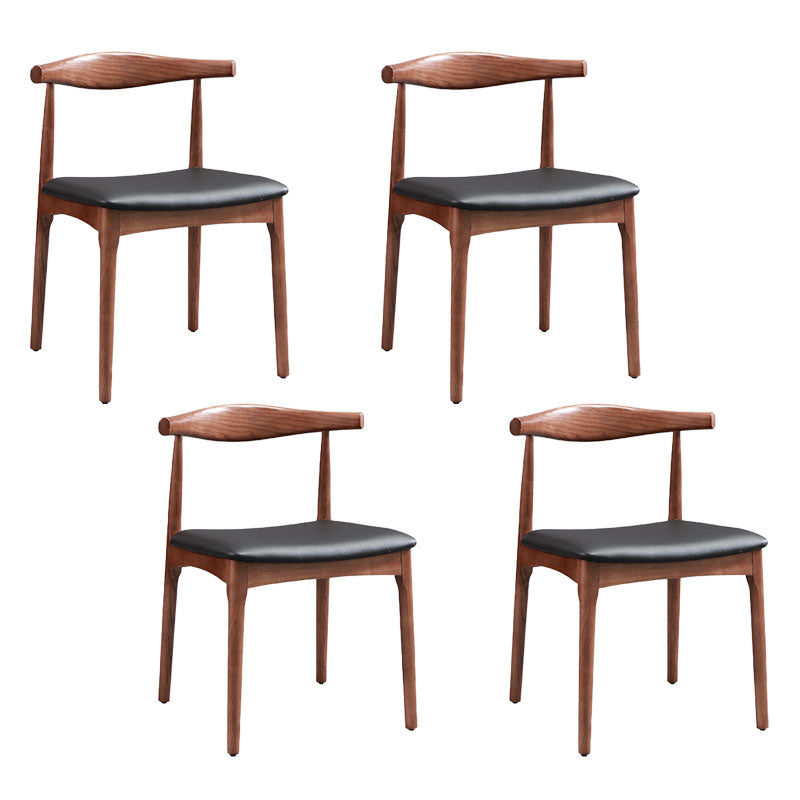 Industrial Style Open Back Side Chair for Kitchen Armless Wood Dining Side Chair Walnut Multi Color 4 Piece Set Clearhalo ' kitchen&dining_furn' 'Dining Chairs' 'Dining Tables & Seating' 'dining_chair' 'furn' 'furn_dining_chair' 'Furniture' 'furniture_dining_chair' 'Kitchen & Dining Furniture' 'kitchen' 4666402