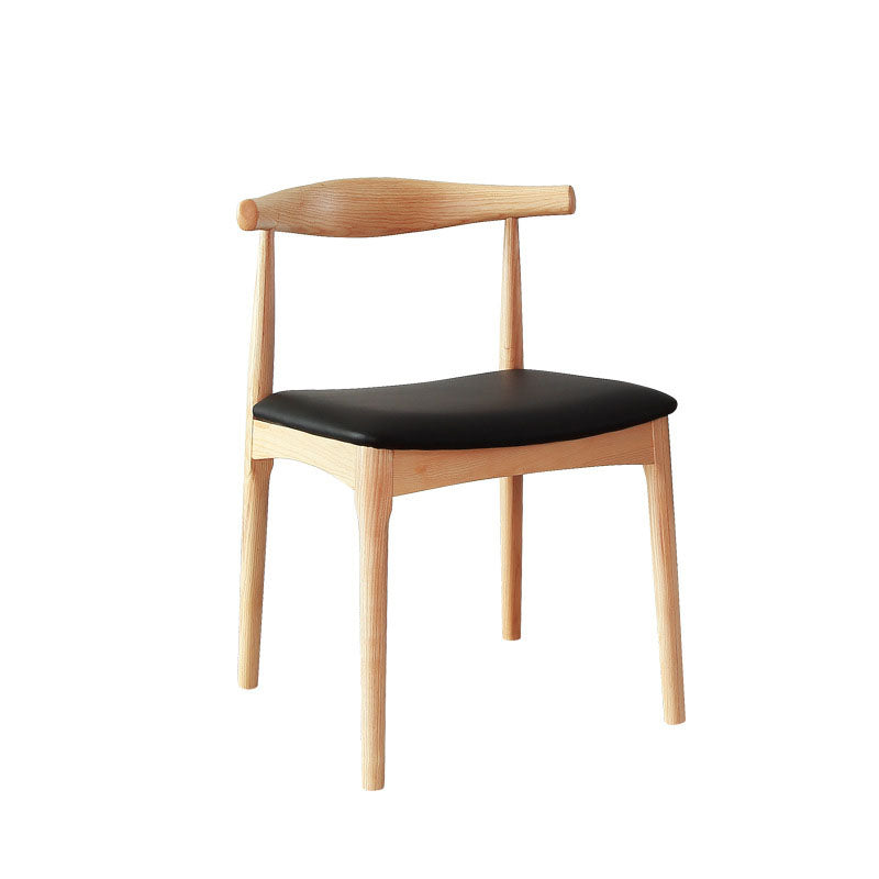 Industrial Style Open Back Side Chair for Kitchen Armless Wood Dining Side Chair Natural 1 Piece Clearhalo ' kitchen&dining_furn' 'Dining Chairs' 'Dining Tables & Seating' 'dining_chair' 'furn' 'furn_dining_chair' 'Furniture' 'furniture_dining_chair' 'Kitchen & Dining Furniture' 'kitchen' 4666404