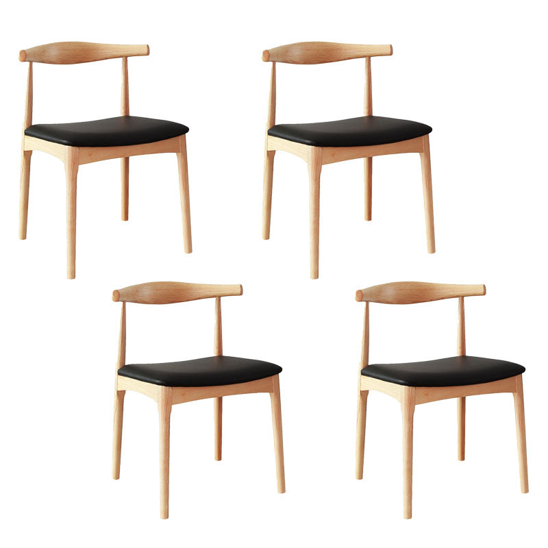 Industrial Style Open Back Side Chair for Kitchen Armless Wood Dining Side Chair Natural 4 Piece Set Clearhalo ' kitchen&dining_furn' 'Dining Chairs' 'Dining Tables & Seating' 'dining_chair' 'furn' 'furn_dining_chair' 'Furniture' 'furniture_dining_chair' 'Kitchen & Dining Furniture' 'kitchen' 4666407