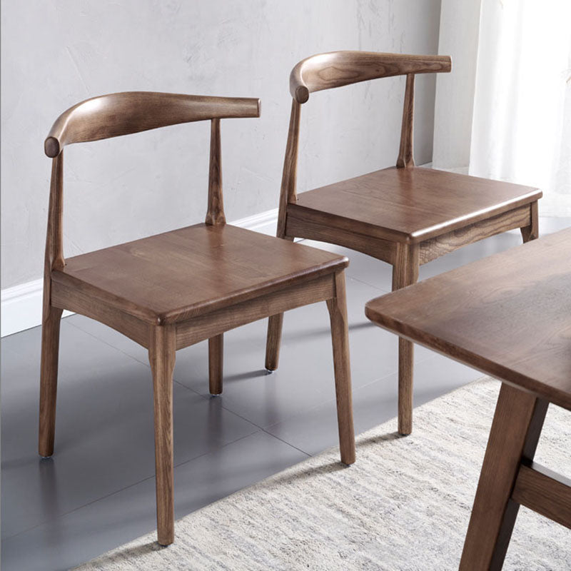 Industrial Style Open Back Side Chair for Kitchen Armless Wood Dining Side Chair Clearhalo ' kitchen&dining_furn' 'Dining Chairs' 'Dining Tables & Seating' 'dining_chair' 'furn' 'furn_dining_chair' 'Furniture' 'furniture_dining_chair' 'Kitchen & Dining Furniture' 'kitchen' 4666410