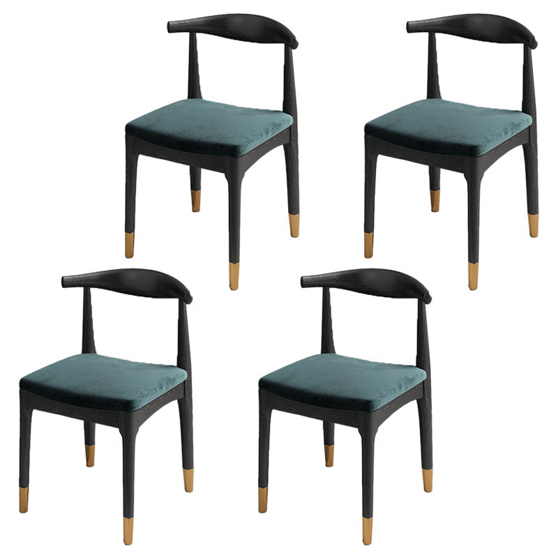 Industrial Open Back Side Chair for Kitchen Wood Dining Side Chairs Black-Gold 4 Piece Set Clearhalo ' kitchen&dining_furn' 'Dining Chairs' 'Dining Tables & Seating' 'dining_chair' 'furn' 'furn_dining_chair' 'Furniture' 'furniture_dining_chair' 'Kitchen & Dining Furniture' 'kitchen' 4666419