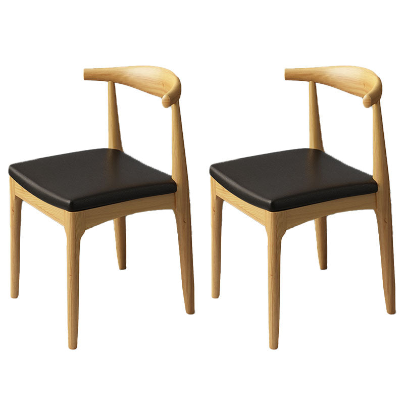 Industrial Open Back Side Chair for Kitchen Wood Dining Side Chairs Wood 2 Piece Set Clearhalo ' kitchen&dining_furn' 'Dining Chairs' 'Dining Tables & Seating' 'dining_chair' 'furn' 'furn_dining_chair' 'Furniture' 'furniture_dining_chair' 'Kitchen & Dining Furniture' 'kitchen' 4666424