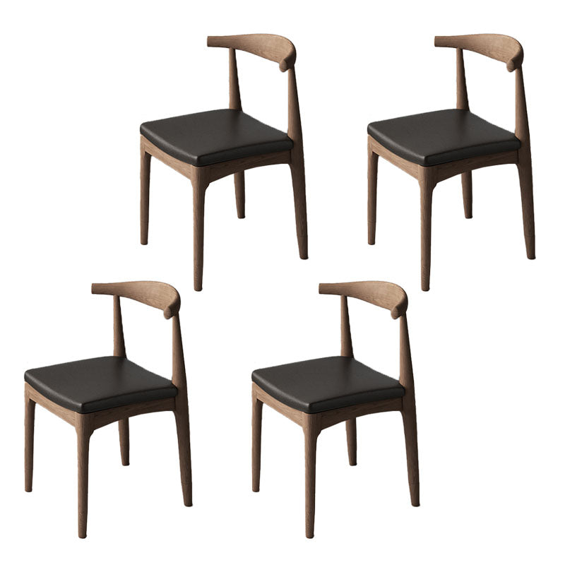 Industrial Open Back Side Chair for Kitchen Wood Dining Side Chairs Walnut Multi Color 4 Piece Set Clearhalo ' kitchen&dining_furn' 'Dining Chairs' 'Dining Tables & Seating' 'dining_chair' 'furn' 'furn_dining_chair' 'Furniture' 'furniture_dining_chair' 'Kitchen & Dining Furniture' 'kitchen' 4666432