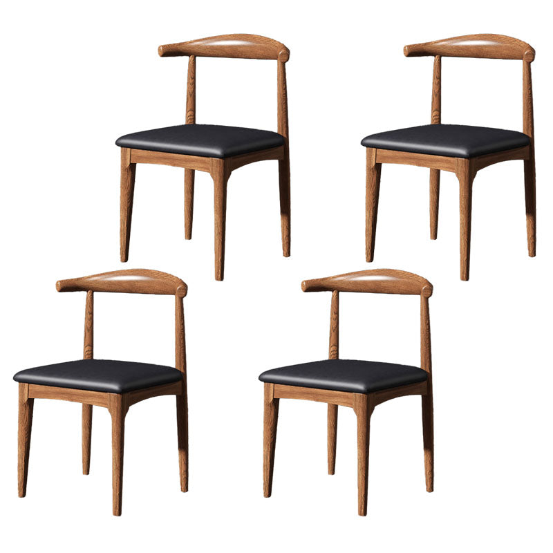 Industrial Design Open Back Side Chair for Kitchen Wood Dining Side Chair Walnut Multi Color 4 Piece Set Clearhalo ' kitchen&dining_furn' 'Dining Chairs' 'Dining Tables & Seating' 'dining_chair' 'furn' 'furn_dining_chair' 'Furniture' 'furniture_dining_chair' 'Kitchen & Dining Furniture' 'kitchen' 4666446