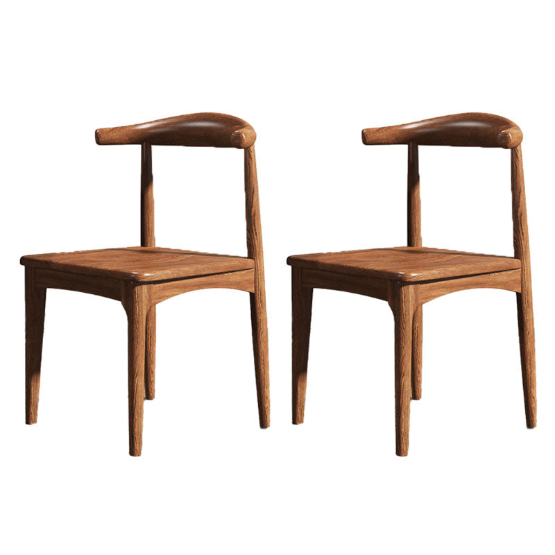 Industrial Design Open Back Side Chair for Kitchen Wood Dining Side Chair Walnut 2 Piece Set Clearhalo ' kitchen&dining_furn' 'Dining Chairs' 'Dining Tables & Seating' 'dining_chair' 'furn' 'furn_dining_chair' 'Furniture' 'furniture_dining_chair' 'Kitchen & Dining Furniture' 'kitchen' 4666449