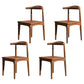 Industrial Design Open Back Side Chair for Kitchen Wood Dining Side Chair Walnut 4 Piece Set Clearhalo ' kitchen&dining_furn' 'Dining Chairs' 'Dining Tables & Seating' 'dining_chair' 'furn' 'furn_dining_chair' 'Furniture' 'furniture_dining_chair' 'Kitchen & Dining Furniture' 'kitchen' 4666451
