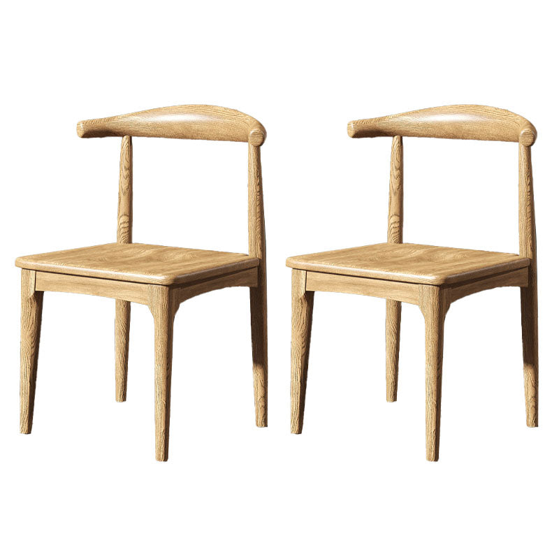 Industrial Design Open Back Side Chair for Kitchen Wood Dining Side Chair Wood 2 Piece Set Clearhalo ' kitchen&dining_furn' 'Dining Chairs' 'Dining Tables & Seating' 'dining_chair' 'furn' 'furn_dining_chair' 'Furniture' 'furniture_dining_chair' 'Kitchen & Dining Furniture' 'kitchen' 4666456