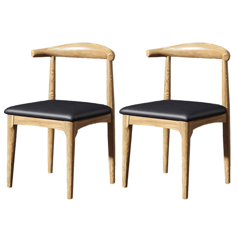 Industrial Design Open Back Side Chair for Kitchen Wood Dining Side Chair Natural 2 Piece Set Clearhalo ' kitchen&dining_furn' 'Dining Chairs' 'Dining Tables & Seating' 'dining_chair' 'furn' 'furn_dining_chair' 'Furniture' 'furniture_dining_chair' 'Kitchen & Dining Furniture' 'kitchen' 4666461