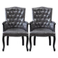 Farmhouse Rubberwood Solid Back Arm Chair Matte Finish Faux Leather Dining Chair Dark Gray 2 Piece Set Clearhalo ' kitchen&dining_furn' 'Dining Chairs' 'Dining Tables & Seating' 'dining_chair' 'furn' 'furn_dining_chair' 'Furniture' 'furniture_dining_chair' 'Kitchen & Dining Furniture' 'kitchen' 4666470