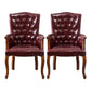 Farmhouse Rubberwood Solid Back Arm Chair Matte Finish Faux Leather Dining Chair Burgundy 2 Piece Set Clearhalo ' kitchen&dining_furn' 'Dining Chairs' 'Dining Tables & Seating' 'dining_chair' 'furn' 'furn_dining_chair' 'Furniture' 'furniture_dining_chair' 'Kitchen & Dining Furniture' 'kitchen' 4666484