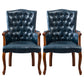 Farmhouse Rubberwood Solid Back Arm Chair Matte Finish Faux Leather Dining Chair Navy Blue 2 Piece Set Clearhalo ' kitchen&dining_furn' 'Dining Chairs' 'Dining Tables & Seating' 'dining_chair' 'furn' 'furn_dining_chair' 'Furniture' 'furniture_dining_chair' 'Kitchen & Dining Furniture' 'kitchen' 4666495