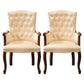 Farmhouse Rubberwood Solid Back Arm Chair Matte Finish Faux Leather Dining Chair Off-White 2 Piece Set Clearhalo ' kitchen&dining_furn' 'Dining Chairs' 'Dining Tables & Seating' 'dining_chair' 'furn' 'furn_dining_chair' 'Furniture' 'furniture_dining_chair' 'Kitchen & Dining Furniture' 'kitchen' 4666496