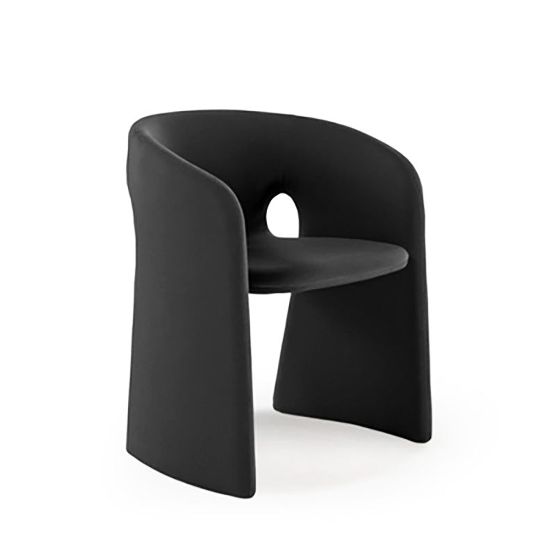 Designer Style Coffee Shop Velvet Arm Chair Matte Finish Solid Back Dining Chair Black 1 Piece Clearhalo ' kitchen&dining_furn' 'Dining Chairs' 'Dining Tables & Seating' 'dining_chair' 'furn' 'furn_dining_chair' 'Furniture' 'furniture_dining_chair' 'Kitchen & Dining Furniture' 'kitchen' 4666499