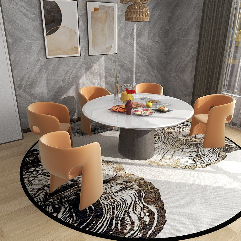 Designer Style Coffee Shop Velvet Arm Chair Matte Finish Solid Back Dining Chair Clearhalo ' kitchen&dining_furn' 'Dining Chairs' 'Dining Tables & Seating' 'dining_chair' 'furn' 'furn_dining_chair' 'Furniture' 'furniture_dining_chair' 'Kitchen & Dining Furniture' 'kitchen' 4666503