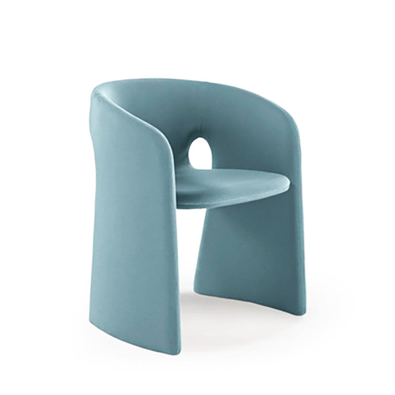 Designer Style Coffee Shop Velvet Arm Chair Matte Finish Solid Back Dining Chair Light Blue 1 Piece Clearhalo ' kitchen&dining_furn' 'Dining Chairs' 'Dining Tables & Seating' 'dining_chair' 'furn' 'furn_dining_chair' 'Furniture' 'furniture_dining_chair' 'Kitchen & Dining Furniture' 'kitchen' 4666506