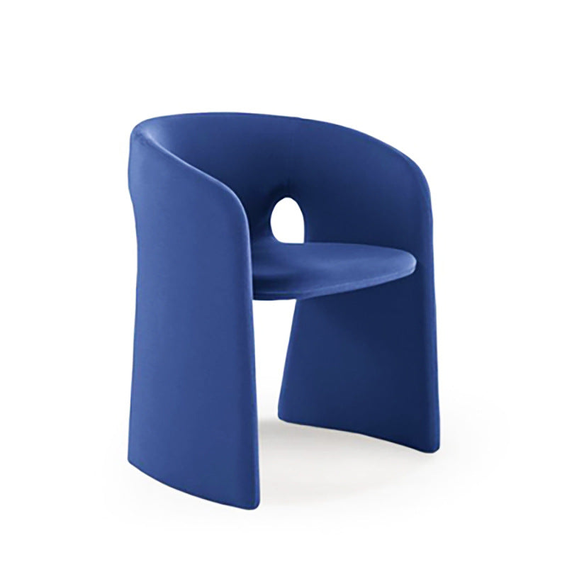 Designer Style Coffee Shop Velvet Arm Chair Matte Finish Solid Back Dining Chair Dark Blue 1 Piece Clearhalo ' kitchen&dining_furn' 'Dining Chairs' 'Dining Tables & Seating' 'dining_chair' 'furn' 'furn_dining_chair' 'Furniture' 'furniture_dining_chair' 'Kitchen & Dining Furniture' 'kitchen' 4666510