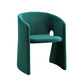Designer Style Coffee Shop Velvet Arm Chair Matte Finish Solid Back Dining Chair Blackish Green 1 Piece Clearhalo ' kitchen&dining_furn' 'Dining Chairs' 'Dining Tables & Seating' 'dining_chair' 'furn' 'furn_dining_chair' 'Furniture' 'furniture_dining_chair' 'Kitchen & Dining Furniture' 'kitchen' 4666512