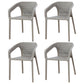 Modern Style Stackable Chairs Dining Arm Chairs with Plastic Legs for Kitchen Grey 4 Piece Set Clearhalo ' kitchen&dining_furn' 'Dining Chairs' 'Dining Tables & Seating' 'dining_chair' 'furn' 'furn_dining_chair' 'Furniture' 'furniture_dining_chair' 'Kitchen & Dining Furniture' 'kitchen' 4666522